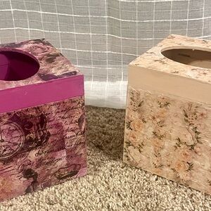 Square or rectangular homemade Kleenex box covers